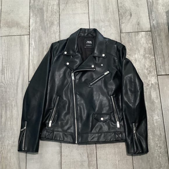 Zara Men's Black  Jacket with Silver Accents size large - Picture 1 of 10